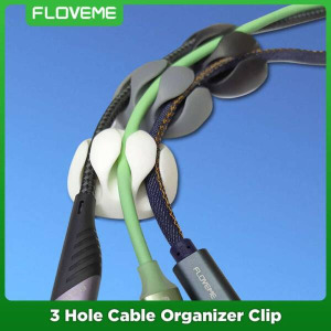 Floveme Cable Clip Self Adhesive Cable Organizer Tools Holder Wire Holder Cable Clamp Multiple Cable Management Tool For Home & Office