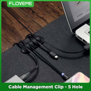 Floveme Cable Clip Self Adhesive Cable Organizer Tools Holder Wire Holder Cable Clamp Multiple Cable Management Tool For Home & Office