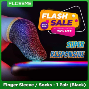 FLOVEME 1 Pair Finger Sleeve Game Sweat Proof Gaming Mobile Legends Rules of Survival PUBG Games Breathable Game Controller Finger Cover Non-Scratch Sleeve Sensitive Nylon Mobile Touch Screen